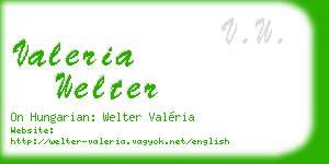 valeria welter business card