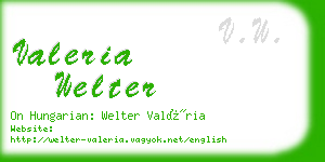 valeria welter business card